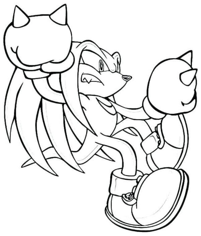 Zeichnen Knuckles kostenlos einfach