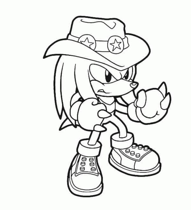 Zeichnen Knuckles kostenlos schlicht