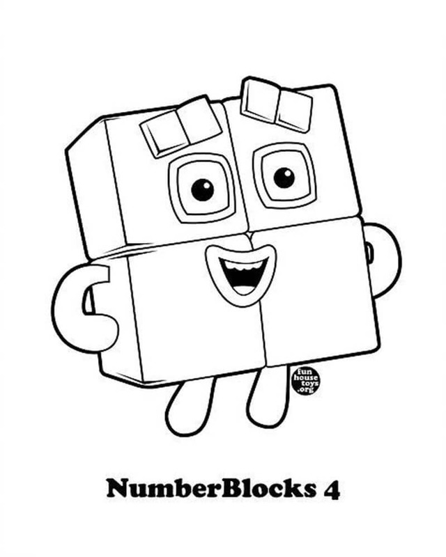 Zeichnen Numberblocks 4