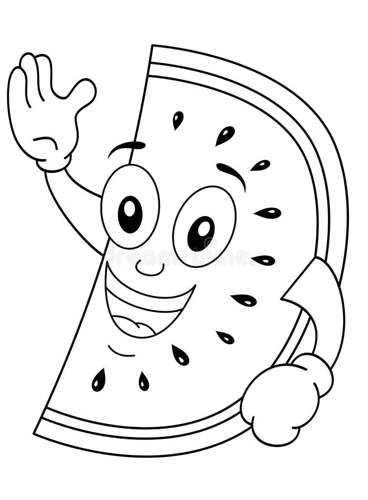 Zeichnen Wassermelone für Kinder