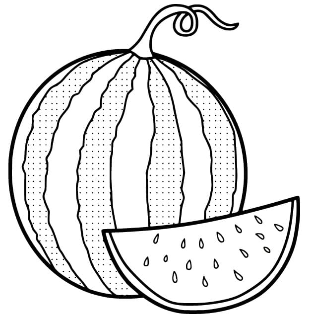 Zeichnen Wassermelone zum Ausdrucken