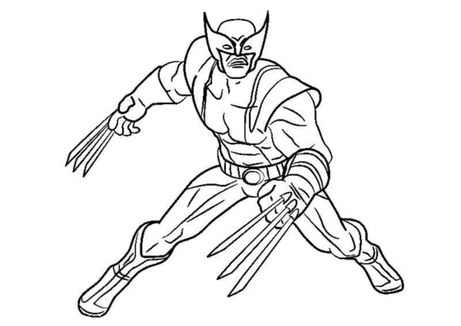 Zeichnen Wolverine kostenlos druckbare einfach