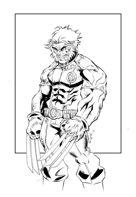 Zeichnen Wolverine kostenlos einfach