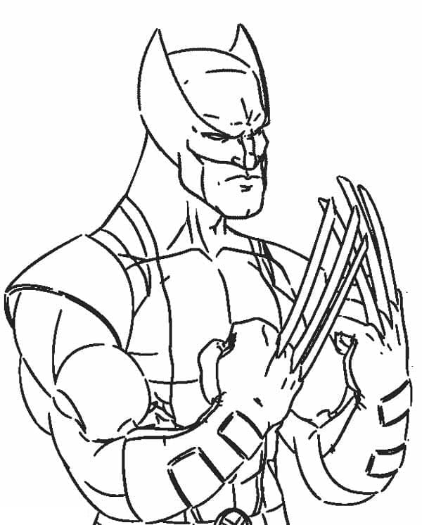 Zeichnen Wolverine kostenlos schlicht