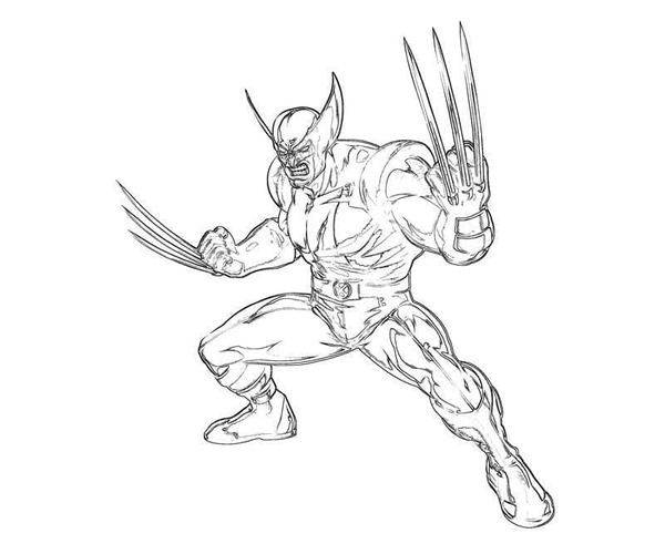 Zeichnen Wolverine schlicht