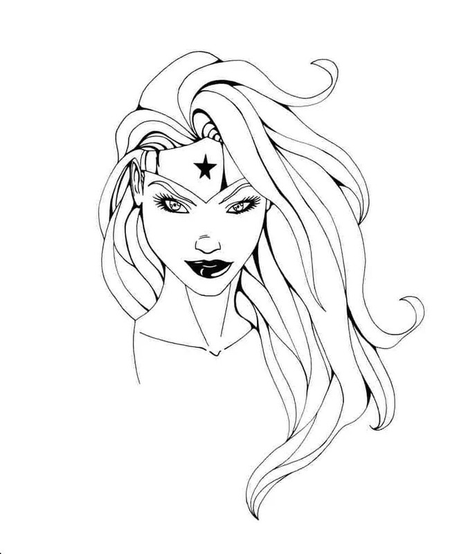 Zeichnen Wonder Woman Gesicht