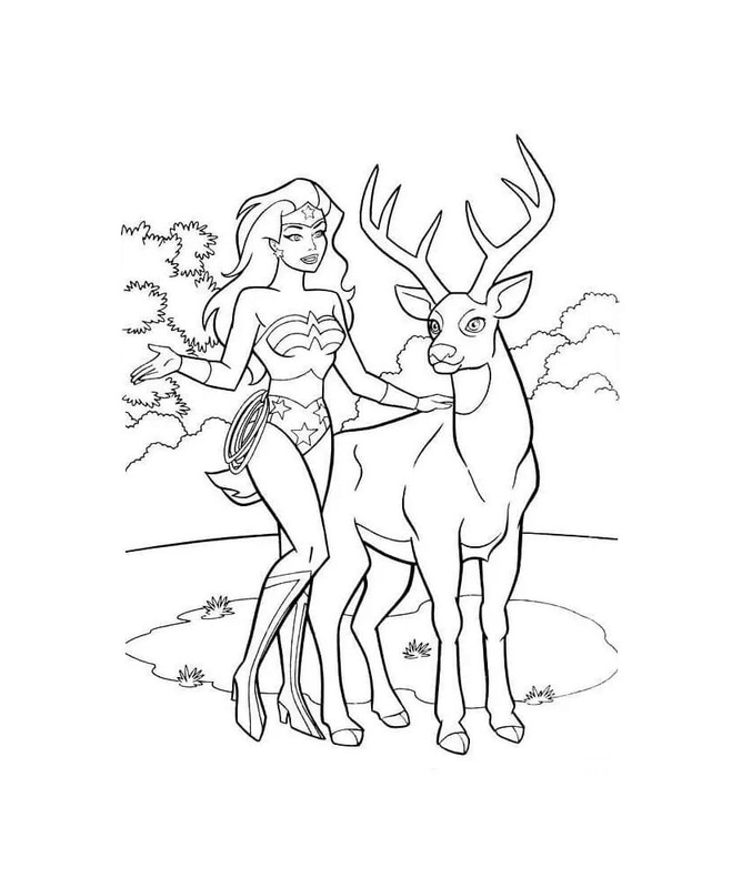 Zeichnen Wonder Woman basisch