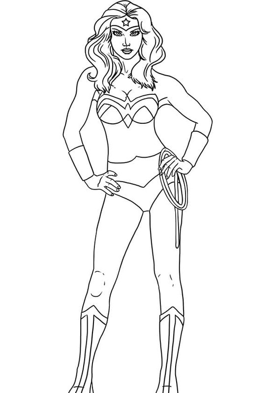Zeichnen Wonder Woman druckbar