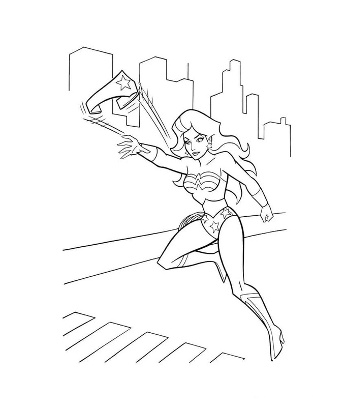 Zeichnen Wonder Woman druckbare basisch