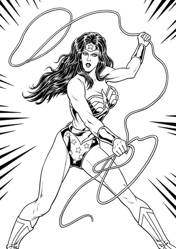 Zeichnen Wonder Woman kostenlos druckbar