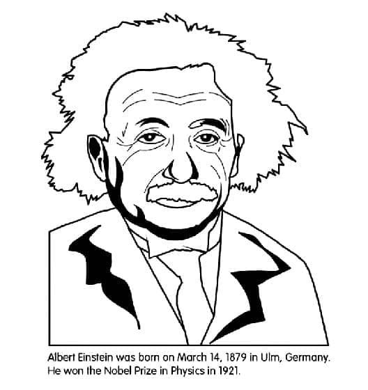 Zeichnen druckbar Albert Einstein
