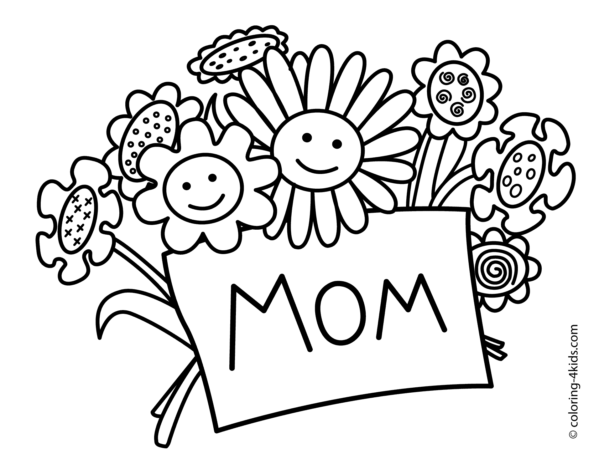 Happy Mom’s Day para colorir