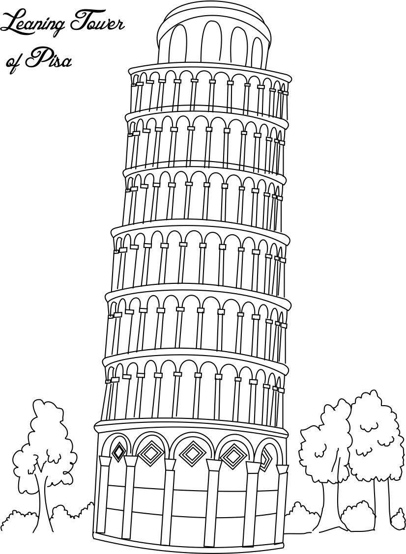 Leaning Tower Of Pisa para colorir