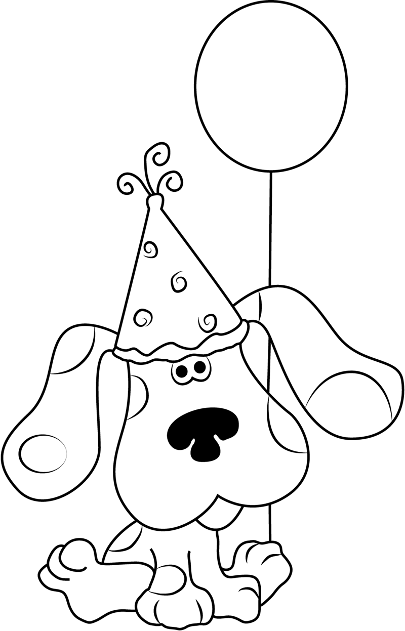 Happy Birthday Blue’s Clues para colorir