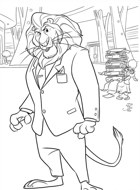 Mayor Lionheart para colorir