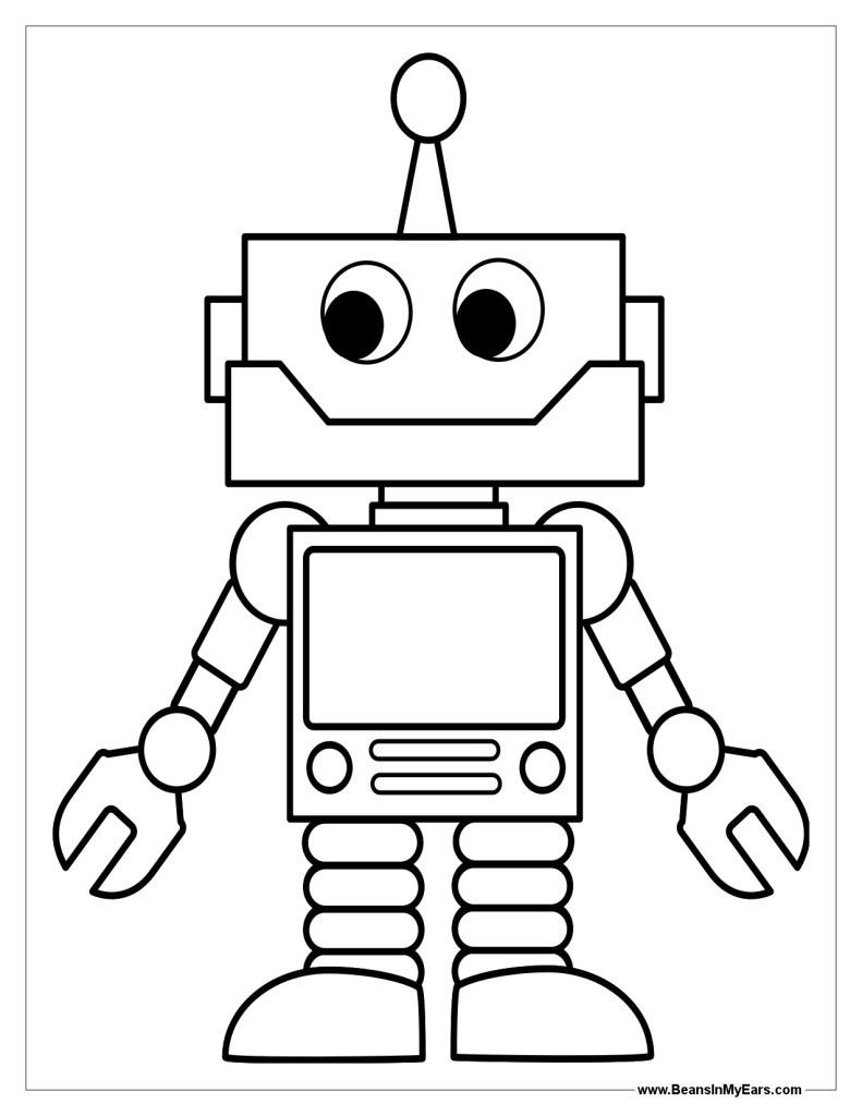 Cute Robot Guy para colorir