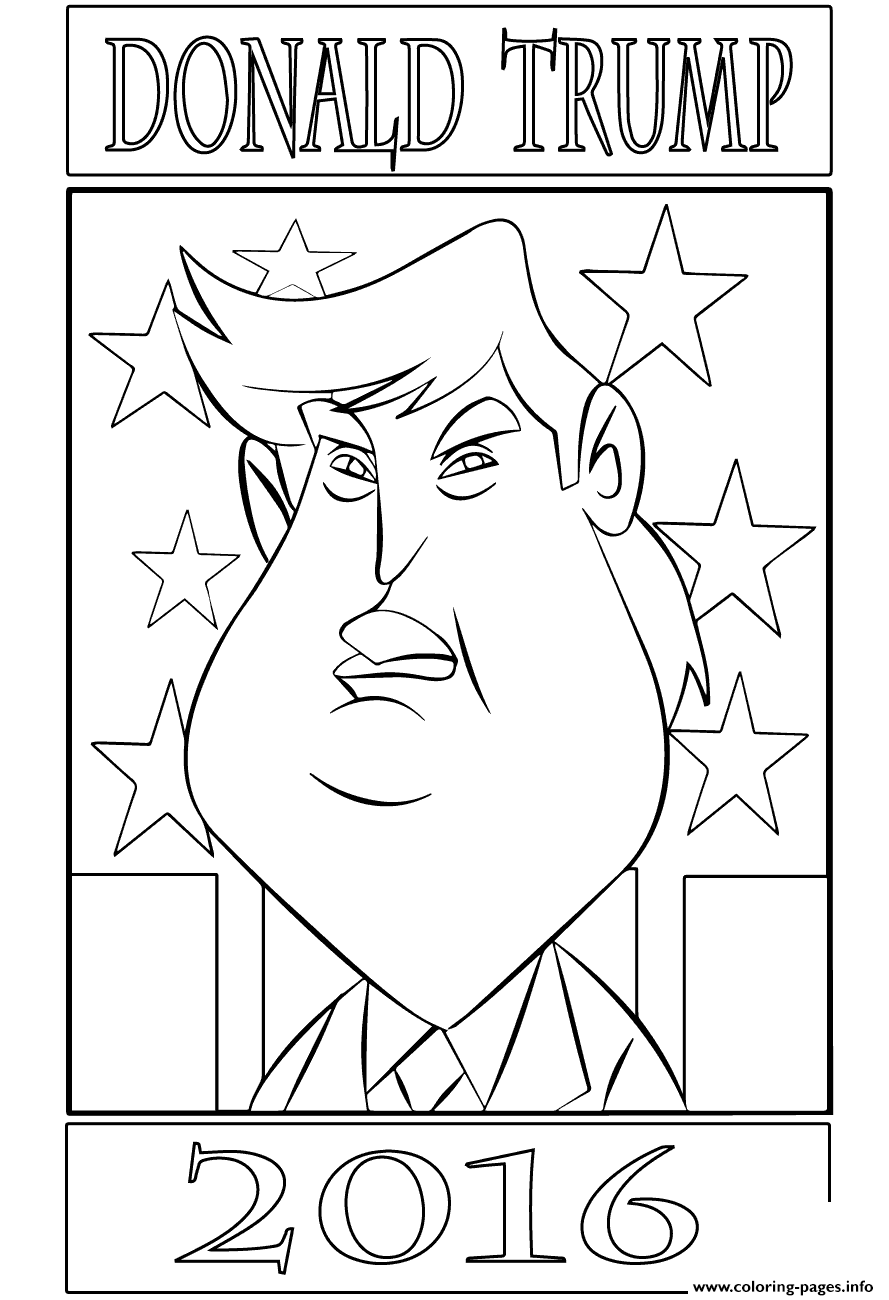 Donald Trump Run For President para colorir