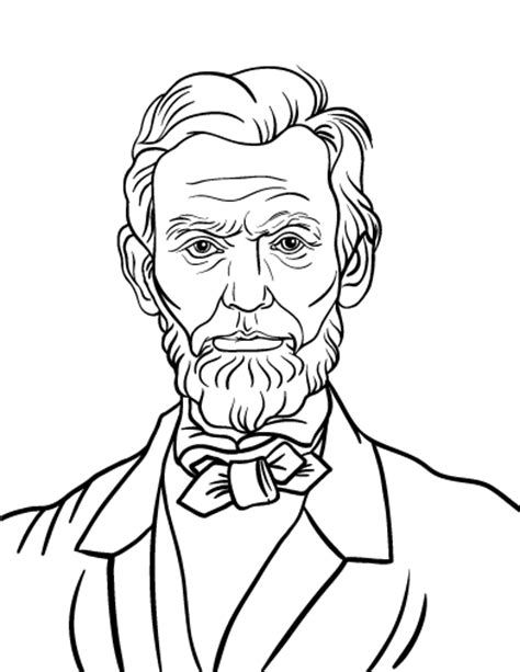 President Abraham Lincoln Serious para colorir