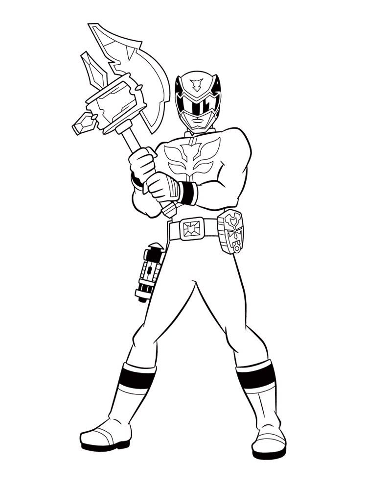 Strong Power Ranger para colorir