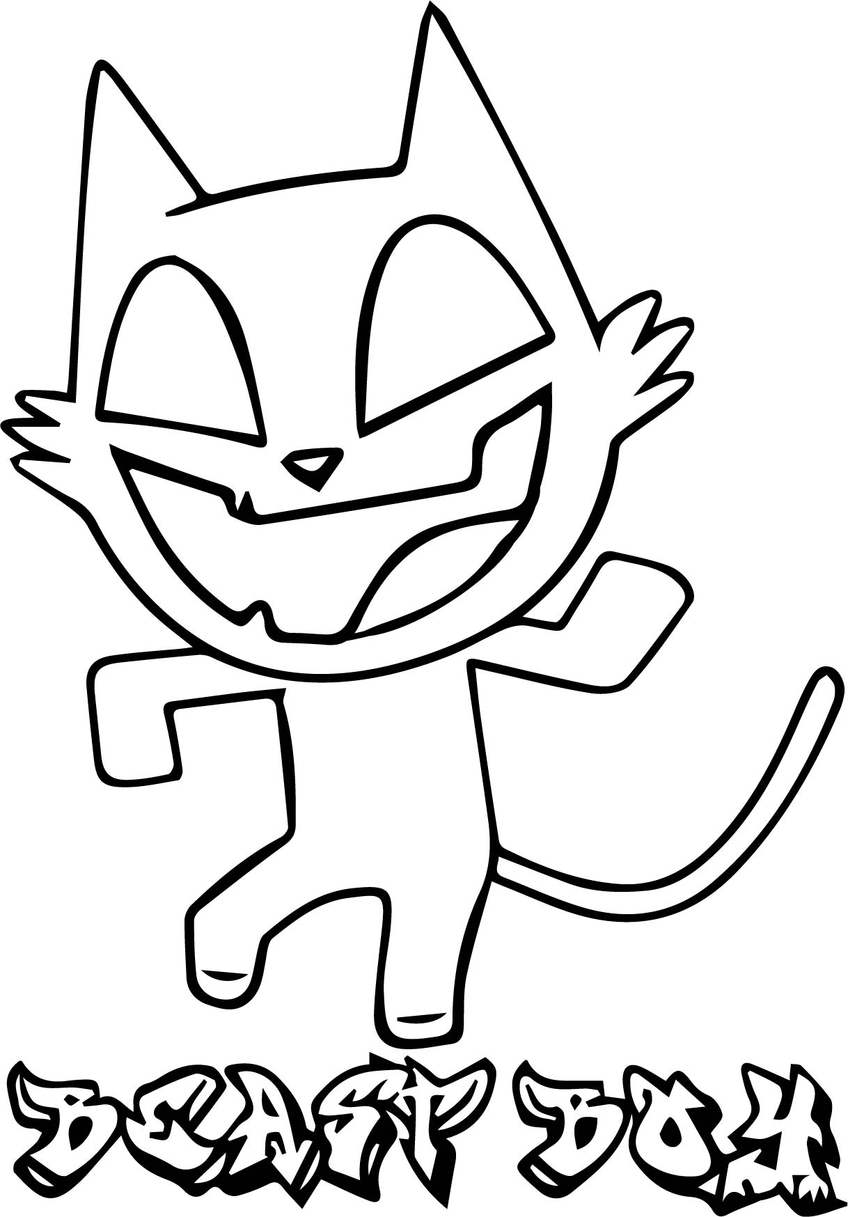 Funny Cat Beast Boy para colorir