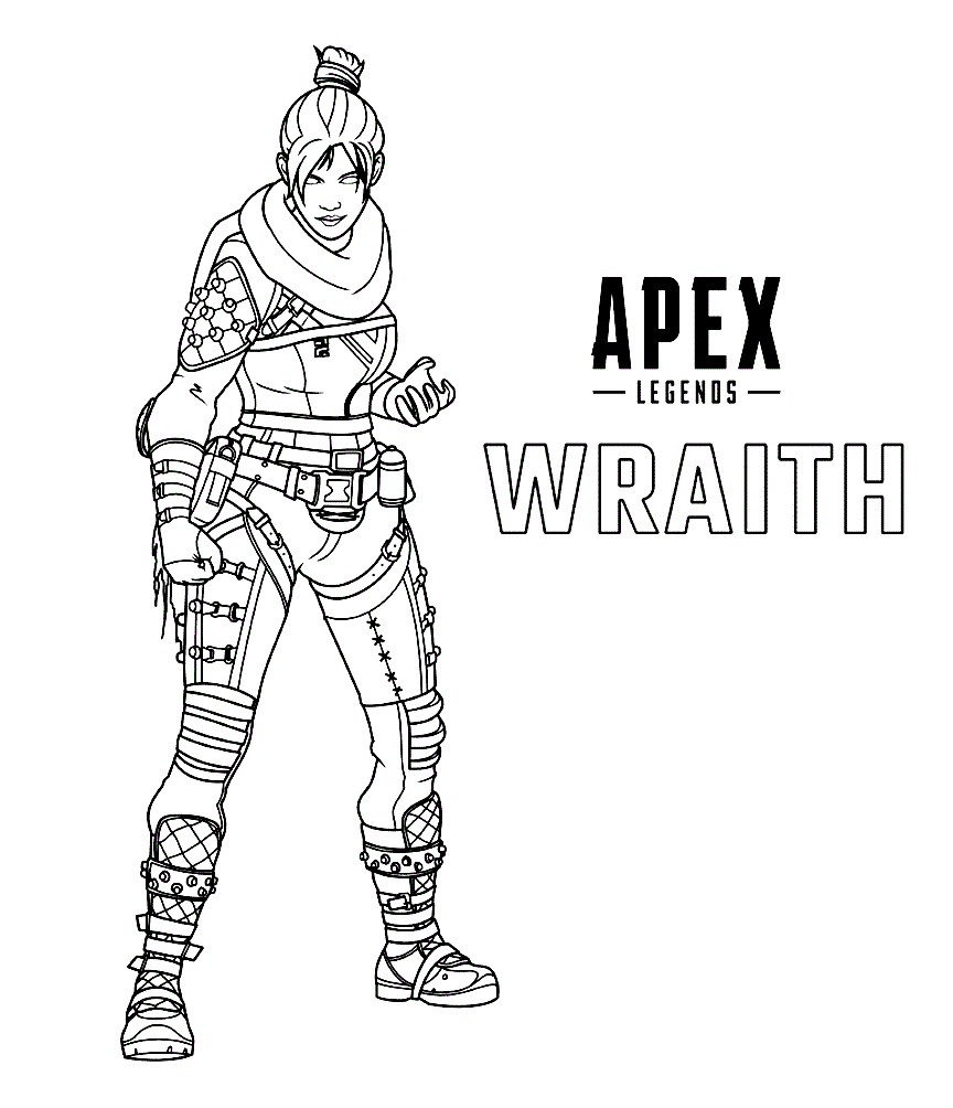 Wraith Apex Legends para colorir