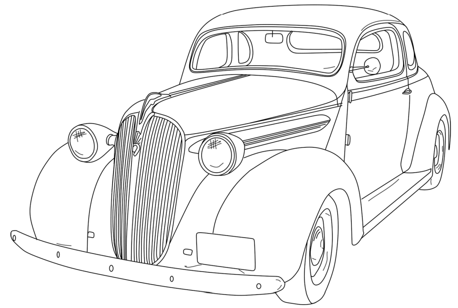 1930 Chevrolet Coupe para colorir