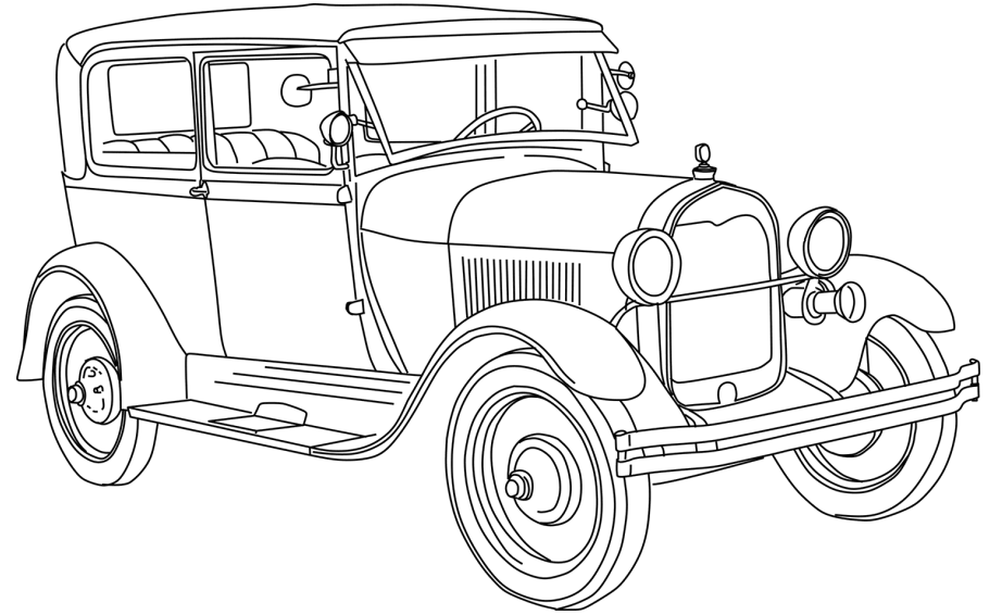 1928 Ford Model A para colorir