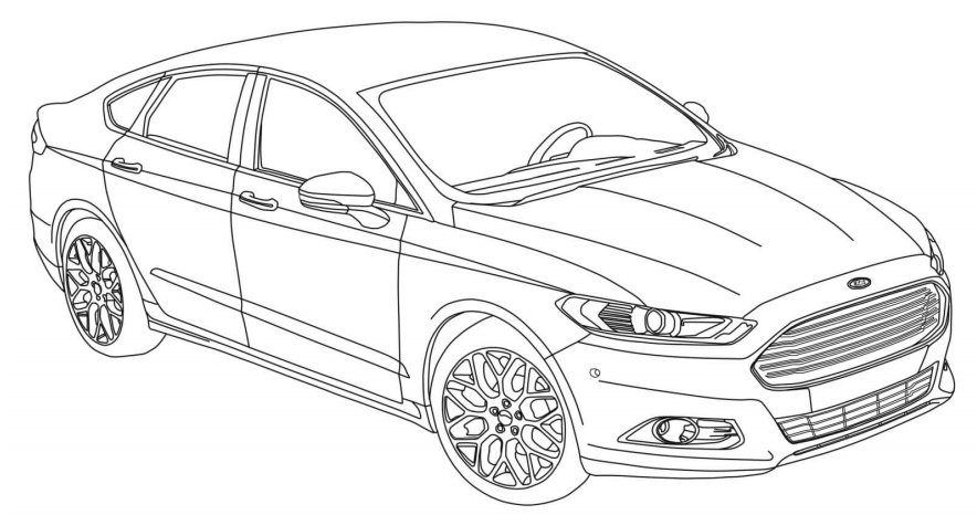Ford Fusion para colorir