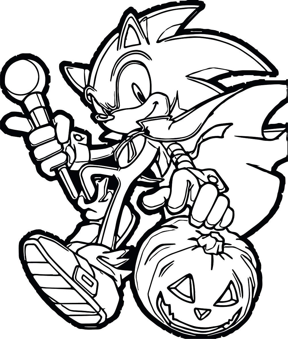Halloween Sonic para colorir