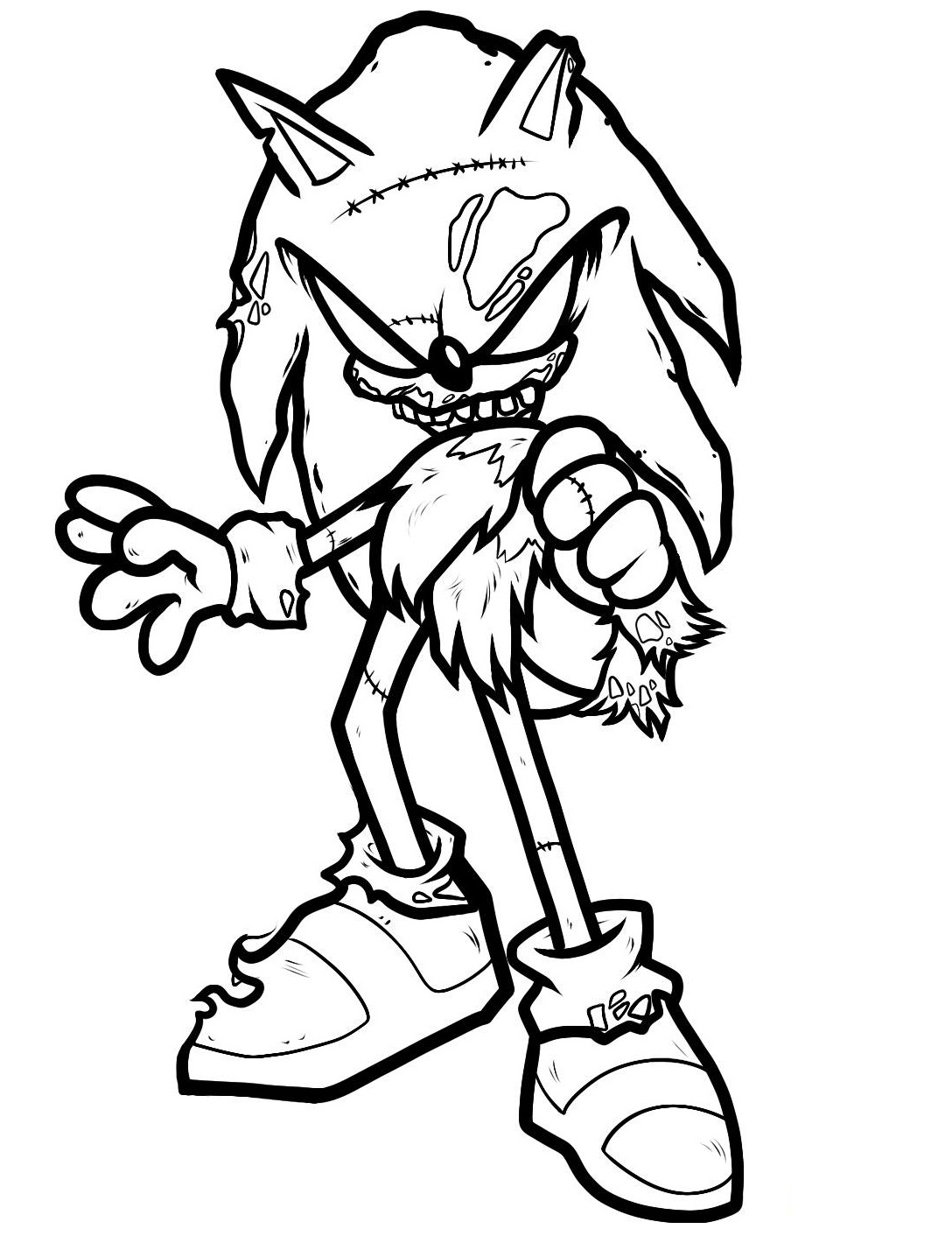 Sonic The Undead para colorir