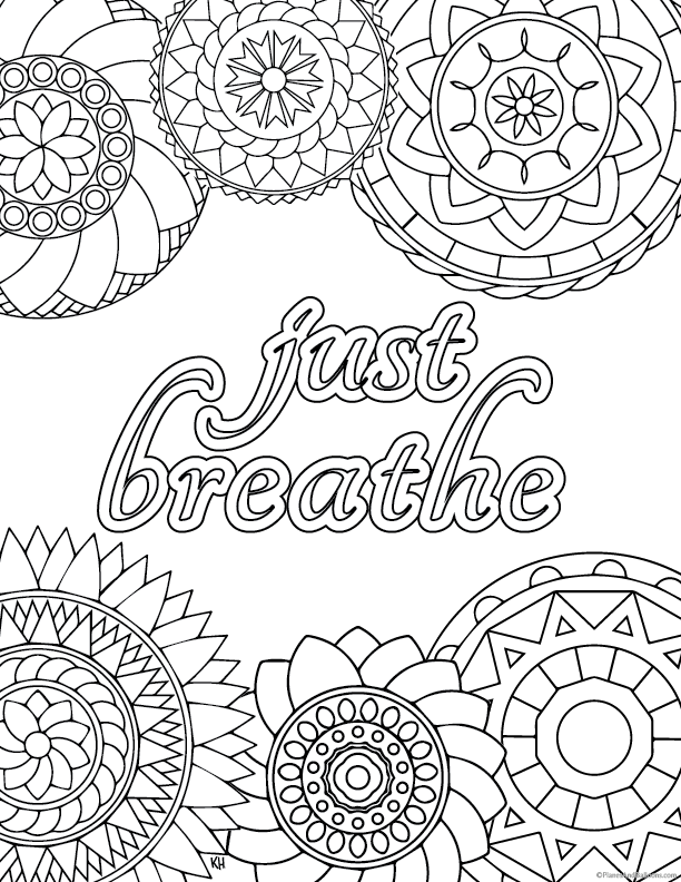 Just Breathe para colorir