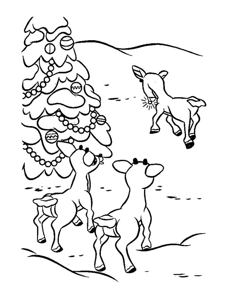 Dibujos de Sad Rudolph para colorear