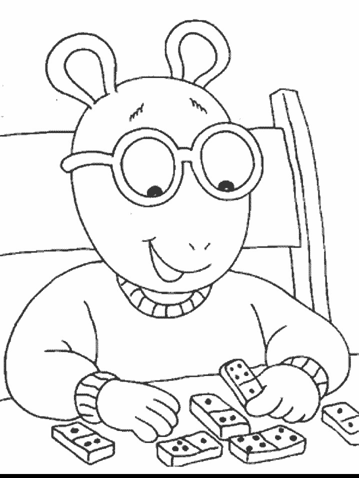 Arthur Playing para colorir