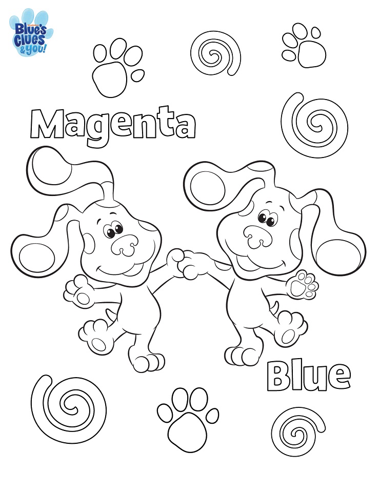 Blue and Magenta para colorir