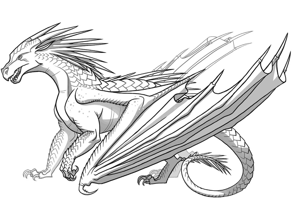 Icewing Dragon para colorir