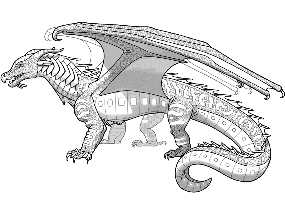 Seawings Dragon para colorir