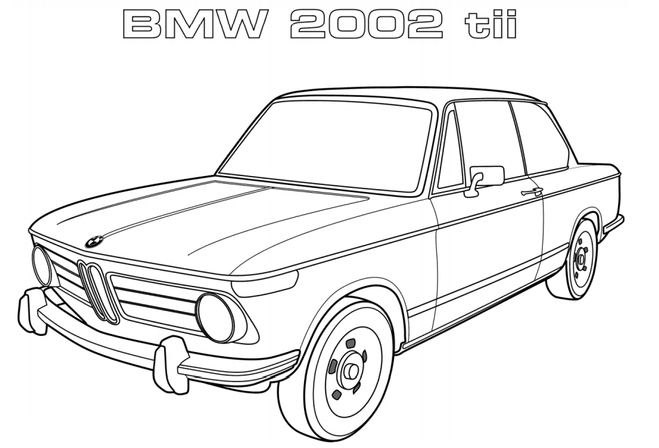 1973 BMW 2002tii para colorir