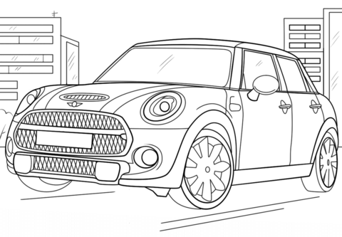 Dibujos de 2015 Mini Cooper para colorear