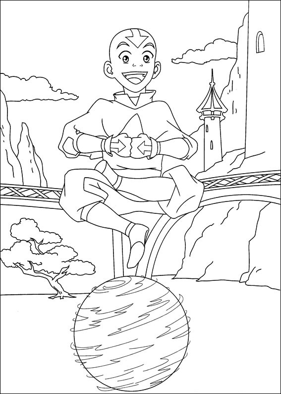 Dibujos de Aang En Airball para colorear