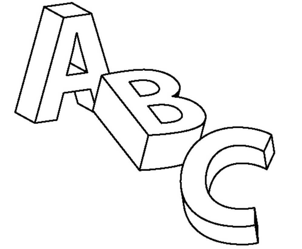 ABC Básico para colorir