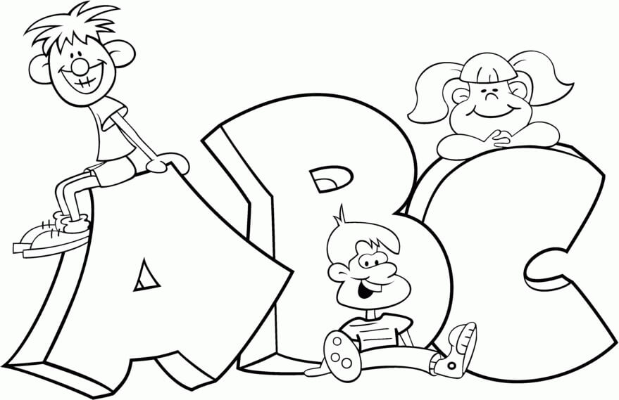 Dibujos de ABC Con Tres Hijos para colorear