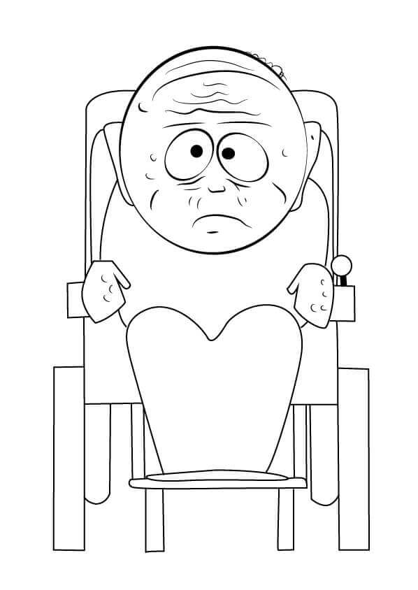 Abuelo Marvin Marsh De South Park para colorir