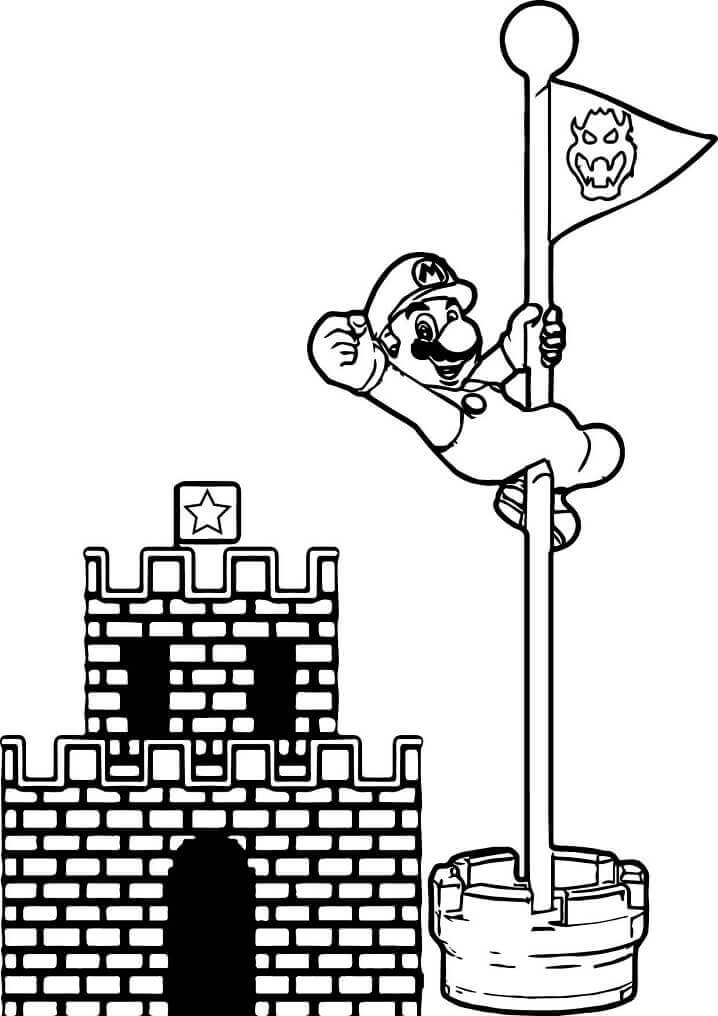 Dibujos de Acabado de Mario para colorear