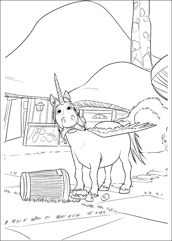 Dibujos de Adelante Unicornio para colorear