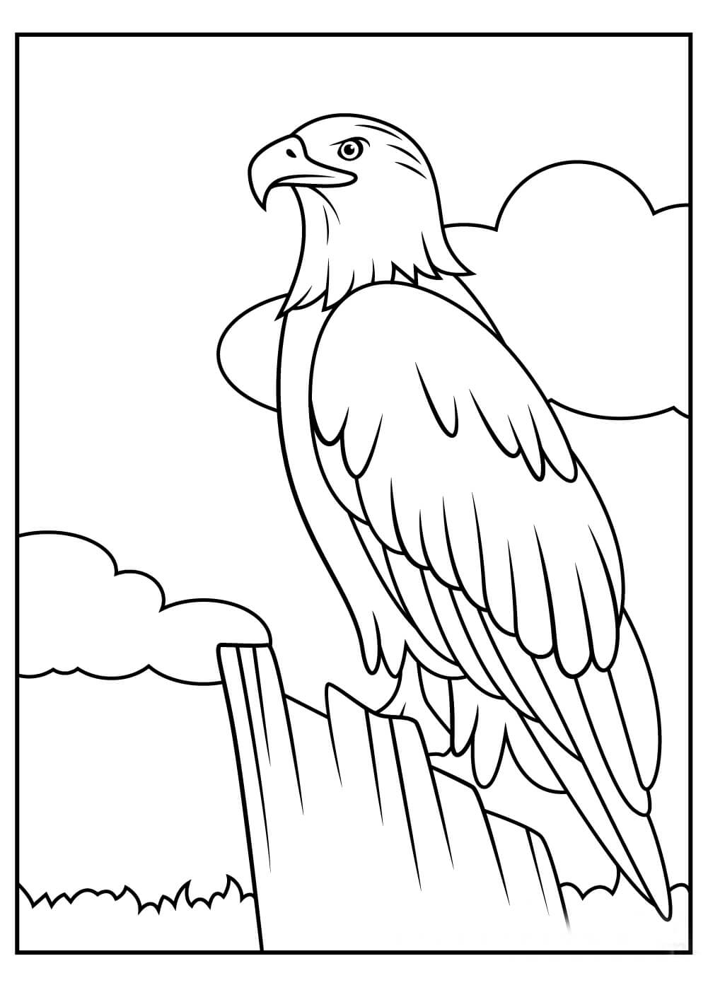 Dibujos de Águila de Pie para colorear