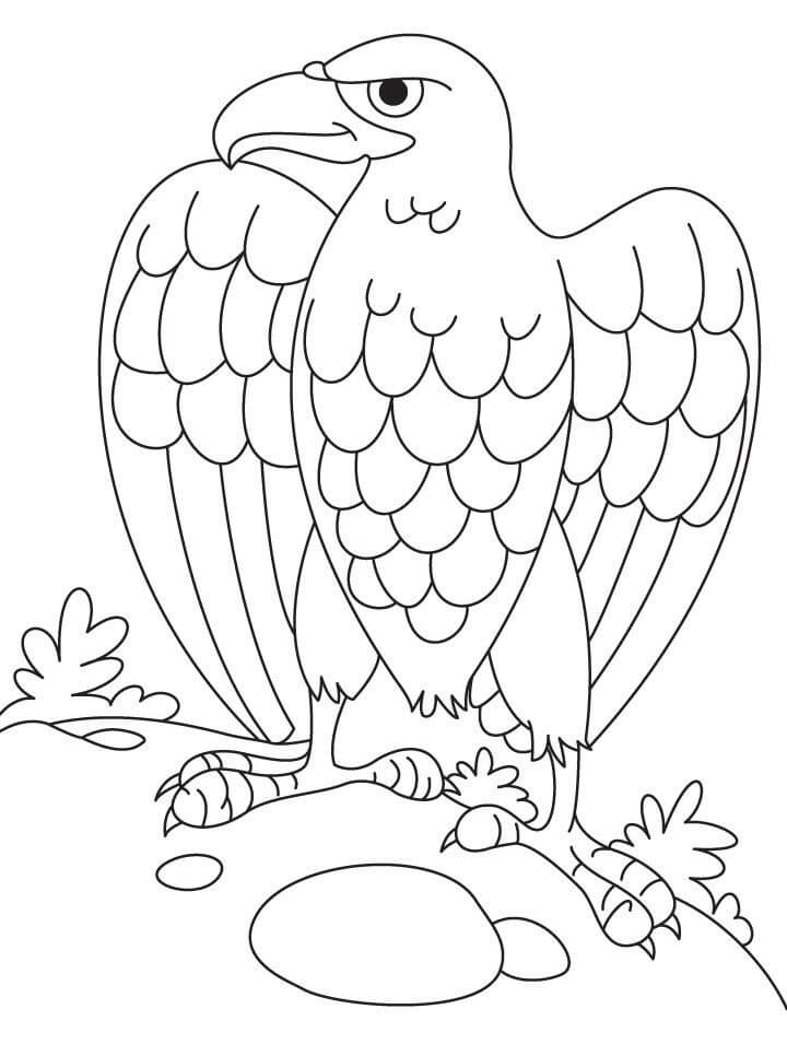 Dibujos de Águila Fresca de Pie para colorear