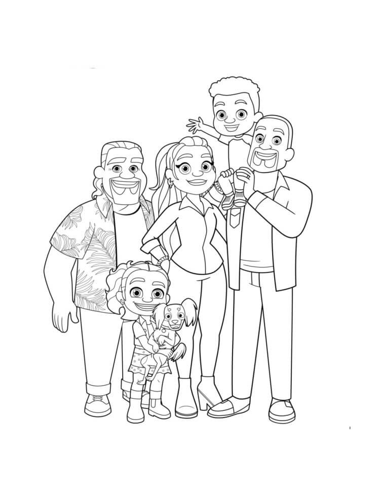 Dibujos de Alma y su Familia para colorear