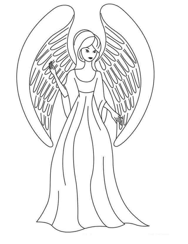 Angel Basico para colorir