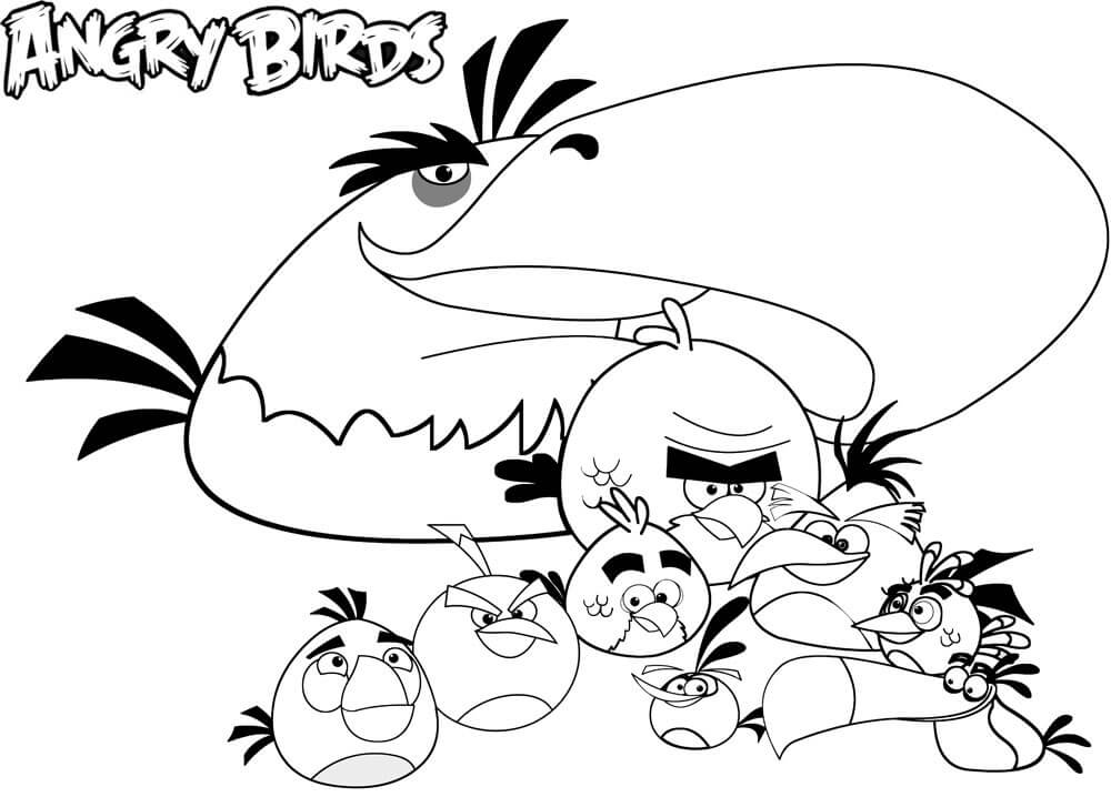 Dibujos de Angry Birds Perfectos para colorear
