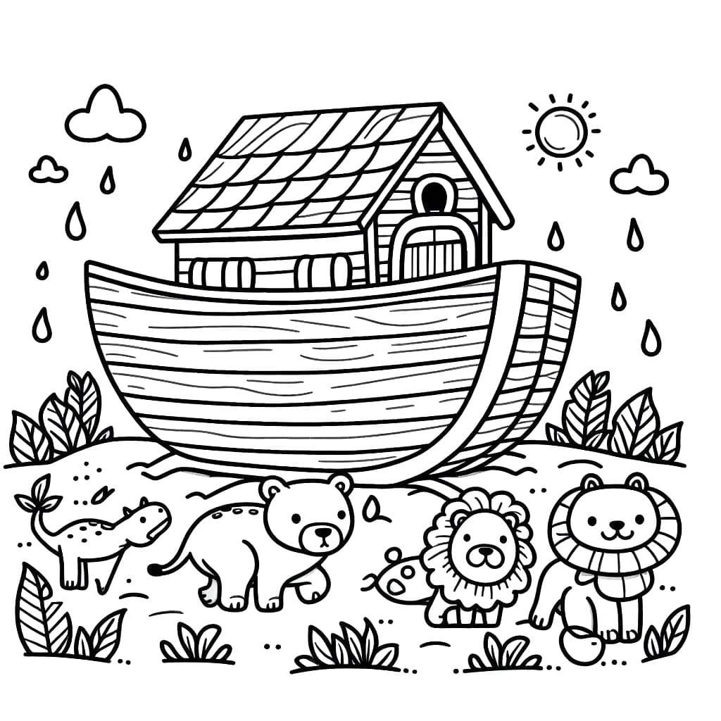 Dibujos de Arca de Noé 3 para colorear